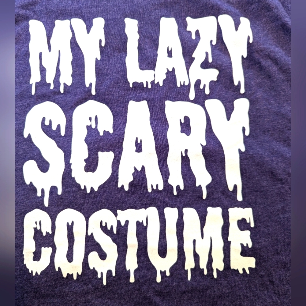 Men's My Lazy Scary Costume Halloween T Shirt Size Large BNWT